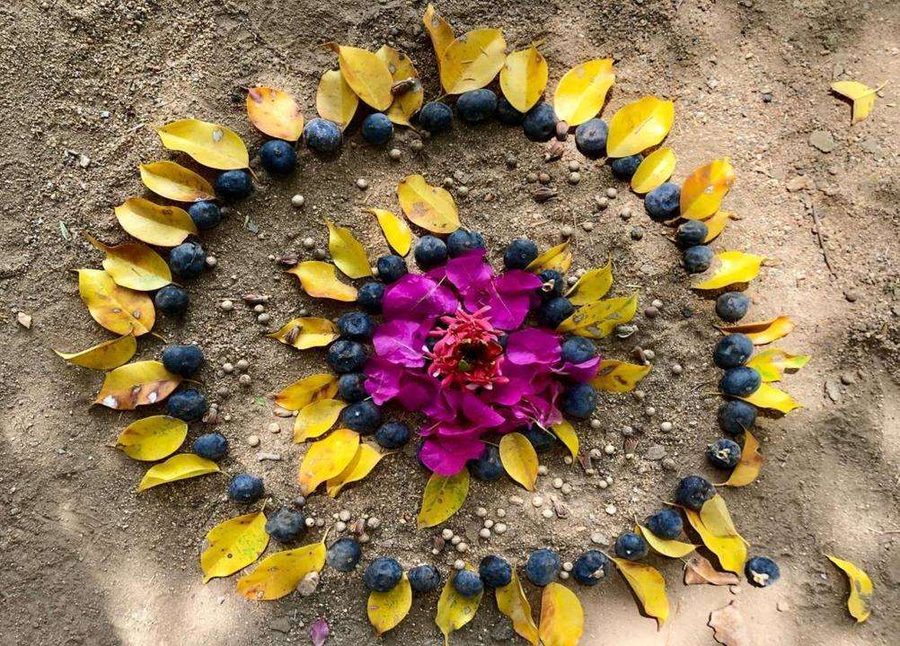 Earth mandala — flower spiral, 2018