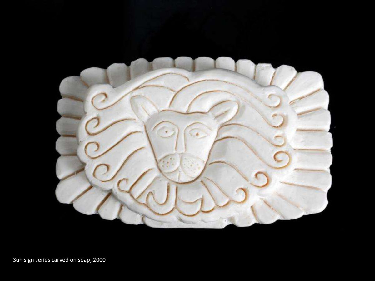 Sun Sign Series — carved on soap, 2000